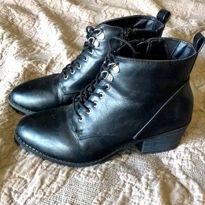 Torrid Black Lace Up Boots